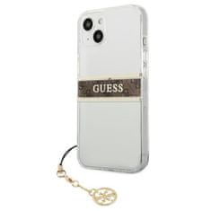 Guess Guess 4G Stripe Brown Charm - Ohišje za iPhone 13 mini (prozorno)