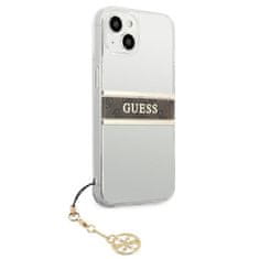 Guess Guess 4G Stripe Brown Charm - Ohišje za iPhone 13 mini (prozorno)