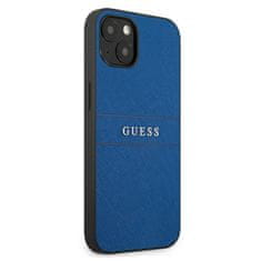 Guess Guess Saffiano Metal Logo Stripes - etui za iPhone 13 mini (modri)