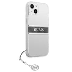 Guess Guess 4G Stripe Grey Charm - Ohišje za iPhone 13 mini (prozorno)