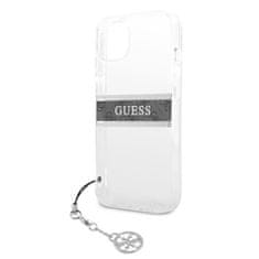 Guess Guess 4G Stripe Grey Charm - Ohišje za iPhone 13 mini (prozorno)