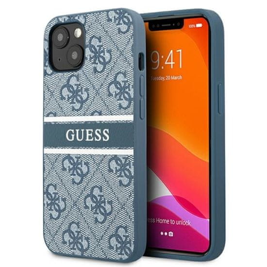 Guess Guess 4G Printed Stripe - Ohišje za iPhone 13 Mini (modro)