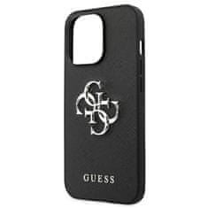 Guess Guess Saffiano 4G Big Silver Logo - Ohišje za iPhone 13 Pro (črno)