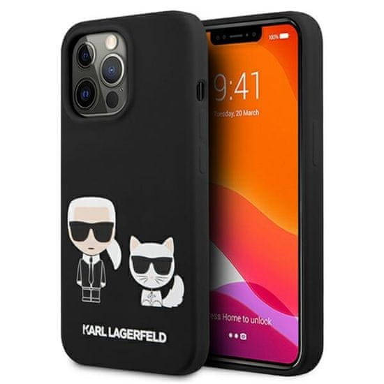 Karl Lagerfeld Karl Lagerfeld Slilicone Karl & Choupette - Ohišje za iPhone 13 Pro (črno)