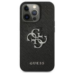 Guess Guess Saffiano 4G Big Silver Logo - Ohišje za iPhone 13 Pro (črno)