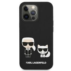 Karl Lagerfeld Karl Lagerfeld Slilicone Karl & Choupette - Ohišje za iPhone 13 Pro (črno)