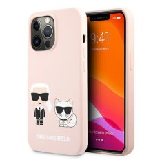 Karl Lagerfeld Karl Lagerfeld Slilicone Karl &amp; Choupette - Ohišje za iPhone 13 Pro (roza)