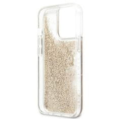 Guess Guess Liquid Glitter 4G Big Logo - Ohišje za iPhone 13 Pro Max (zlato)