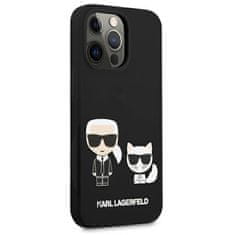 Karl Lagerfeld Karl Lagerfeld Slilicone Karl & Choupette - Ohišje za iPhone 13 Pro (črno)