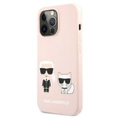 Karl Lagerfeld Karl Lagerfeld Slilicone Karl &amp; Choupette - Ohišje za iPhone 13 Pro (roza)