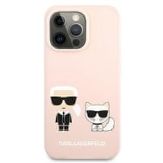 Karl Lagerfeld Karl Lagerfeld Slilicone Karl &amp; Choupette - Ohišje za iPhone 13 Pro (roza)