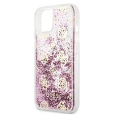 Guess Guess Peony Liquid Glitter - ohišje za iPhone 13 (roza)