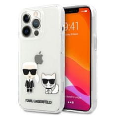 Karl Lagerfeld Karl Lagerfeld Ikonik &amp; Choupette - Ohišje za iPhone 13 Pro Max (prozorno)