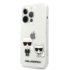 Karl Lagerfeld Karl Lagerfeld Ikonik &amp; Choupette - Ohišje za iPhone 13 Pro Max (prozorno)