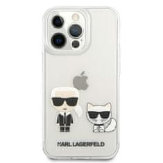 Karl Lagerfeld Karl Lagerfeld Ikonik &amp; Choupette - Ohišje za iPhone 13 Pro Max (prozorno)