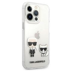 Karl Lagerfeld Karl Lagerfeld Ikonik &amp; Choupette - Ohišje za iPhone 13 Pro Max (prozorno)