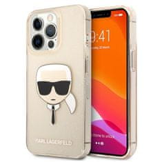 Karl Lagerfeld Karl Lagerfeld Karl's Head Glitter - ohišje za iPhone 13 Pro (zlato)