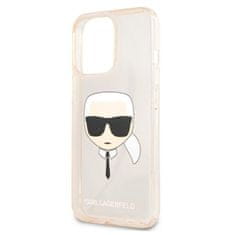 Karl Lagerfeld Karl Lagerfeld Karl's Head Glitter - ohišje za iPhone 13 Pro (zlato)