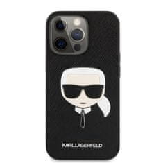 Karl Lagerfeld Karl Lagerfeld Saffiano Ikonik Karl`s Head - Ohišje za iPhone 13 Pro Max (črno)