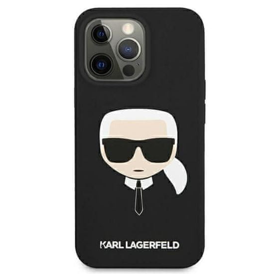 Karl Lagerfeld Karl Lagerfeld Silikonski ovitek Iconic Karl`s Head - iPhone 13 (črn)