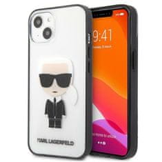 Karl Lagerfeld Karl Lagerfeld Ikonik Karl - etui za iPhone 13 (prozoren / črn okvir)