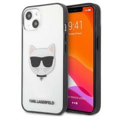 Karl Lagerfeld Karl Lagerfeld Ikonik Choupette Head - Ohišje za iPhone 13 (prozoren / črn okvir)