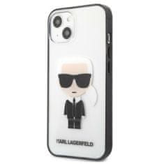 Karl Lagerfeld Karl Lagerfeld Ikonik Karl - etui za iPhone 13 (prozoren / črn okvir)