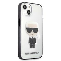 Karl Lagerfeld Karl Lagerfeld Ikonik Karl - etui za iPhone 13 (prozoren / črn okvir)