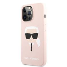 Karl Lagerfeld Karl Lagerfeld Silikonsko ohišje Iconic Karl`s Head - iPhone 13 Pro Case (roza)