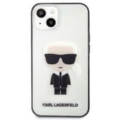 Karl Lagerfeld Karl Lagerfeld Ikonik Karl - etui za iPhone 13 (prozoren / črn okvir)