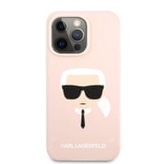 Karl Lagerfeld Karl Lagerfeld Silikonsko ohišje Iconic Karl`s Head - iPhone 13 Pro Max (roza)