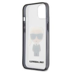 Karl Lagerfeld Karl Lagerfeld Ikonik Karl - etui za iPhone 13 (prozoren / črn okvir)