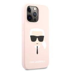 Karl Lagerfeld Karl Lagerfeld Silikonsko ohišje Iconic Karl`s Head - iPhone 13 Pro Case (roza)