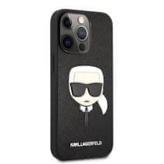 Karl Lagerfeld Karl Lagerfeld Saffiano Ikonik Karl`s Head - Ohišje za iPhone 13 Pro Max (črno)