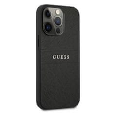 Guess Guess Saffiano Metal Logo Stripes - Ohišje za iPhone 13 Pro (črno)