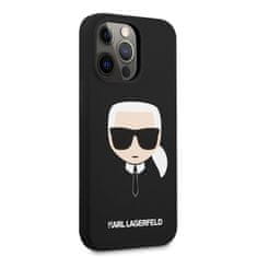 Karl Lagerfeld Karl Lagerfeld Silikonsko ohišje Iconic Karl`s Head - ohišje za iPhone 13 Pro Max (črno)