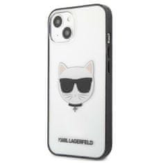 Karl Lagerfeld Karl Lagerfeld Ikonik Choupette Head - Ohišje za iPhone 13 (prozoren / črn okvir)