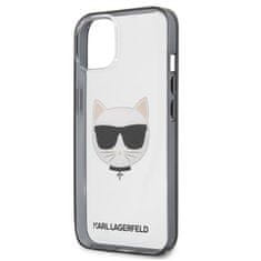 Karl Lagerfeld Karl Lagerfeld Ikonik Choupette Head - Ohišje za iPhone 13 (prozoren / črn okvir)