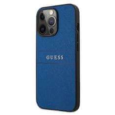 Guess Guess Saffiano Metal Logo Stripes - Ohišje za iPhone 13 Pro (modro)