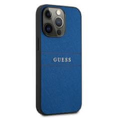 Guess Guess Saffiano Metal Logo Stripes - Ohišje za iPhone 13 Pro (modro)