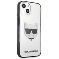 Karl Lagerfeld Karl Lagerfeld Ikonik Choupette Head - Ohišje za iPhone 13 (prozoren / črn okvir)