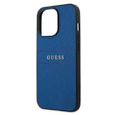 Guess Guess Saffiano Metal Logo Stripes - Ohišje za iPhone 13 Pro (modro)