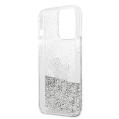 Karl Lagerfeld Karl Lagerfeld Liquid Glitter Choupette Fun - Ohišje za iPhone 13 Pro (srebrno)