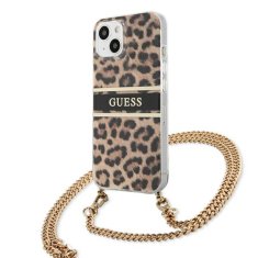 Guess Guess Leopard Gold Stripe Crossbody - Ohišje za iPhone 13 Mini