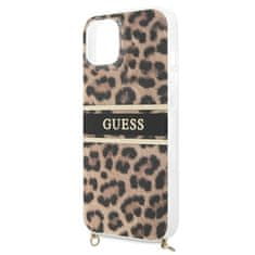 Guess Guess Leopard Gold Stripe Crossbody - Ohišje za iPhone 13 Mini