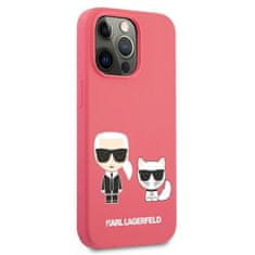 Karl Lagerfeld Karl Lagerfeld Silikonski etui Karl &amp; Choupette - iPhone 13 Pro (fuksija)