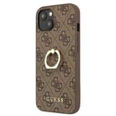 Guess Ohišje z obročkom Guess 4G - Ohišje za iPhone 13 mini (rjavo)