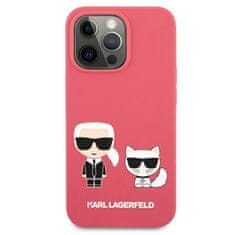 Karl Lagerfeld Karl Lagerfeld Silikonski etui Karl &amp; Choupette - iPhone 13 Pro (fuksija)