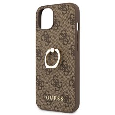 Guess Ohišje z obročkom Guess 4G - Ohišje za iPhone 13 mini (rjavo)