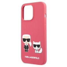 Karl Lagerfeld Karl Lagerfeld Silikonski etui Karl &amp; Choupette - iPhone 13 Pro (fuksija)